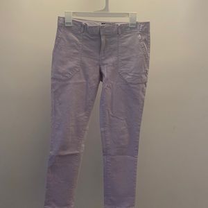 Women’s lavender capri jeans.